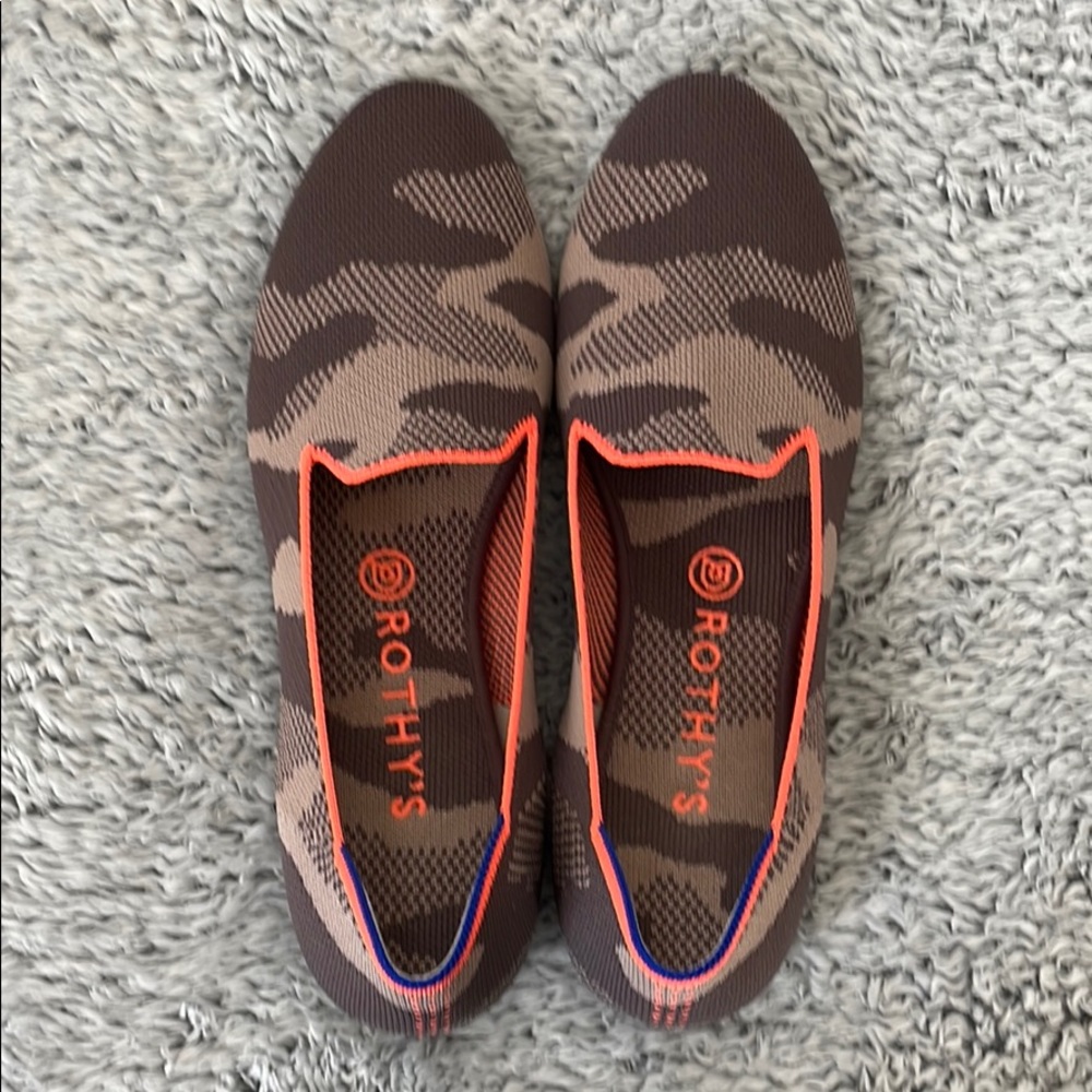 Rothy’s Taupe Camo Loafers